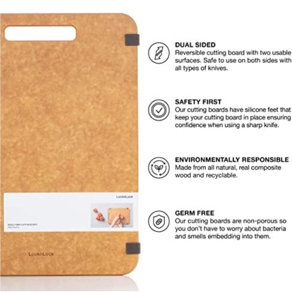 LOCKnLOCK Wood Fiber Handle Cutting Board - Picture 6 of 7